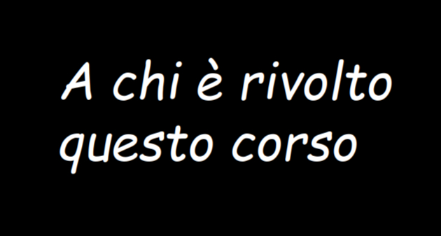A chi è rivolto questo corso